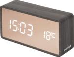Karlsson Часовник и будилник Copper Mirror LED Wood черен (KA5878BK) Будилник