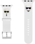 Karl Lagerfeld Apple Watch 42/44/45/49 mm Karl Lagerfeld Karl és Choupette óraszíj fehér