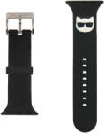 Karl Lagerfeld Apple Watch 4/5/6/7/8/SE/Ultra (42/44/45/49mm) Karl Lagerfeld Choupette Head óraszíj fekete (KLAWLSLCK)