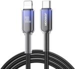 JOYROOM S-A42 Crystal-Clear Series 30W USB-C - Lightning kábel 1.2m - fekete