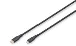 ASSMANN AK-600110-020-S Lightning kábel 2 M Fekete (AK-600110-020-S)