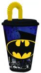  Batman Bat Signal szívószálas pohár, műanyag 430 ml (STF85540) - ajandekplaza