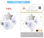 Ante Europe kft Lufi csomag, ezüst csillag, szív fólia, ezüst konfetti, 8db (5999048889867)