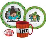  Minecraft étkészlet, micro műanyag szett TNT bögrével (STF22232)