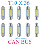 Autolife CANBUS 3SMD LED SMD-CD36mm-3SMD Szofita izzó - 10db (T1036CAN_alf)