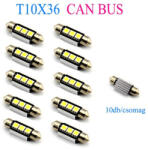 Autolife CANBUS 3SMD LED LA513C-36CS Szofita hűtőbordás izzó - 10db (T1036huto_alf)