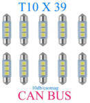 Autolife CANBUS 3SMD LED SMD-CD39mm-3SMD Szofita izzó - 10db (T1039CAN_alf)
