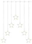  LED Karácsonyi Fényfüggöny - 7 Csillag, 67x125cm, Kültéri és Beltéri, Meleg Fehér (DCGW14)