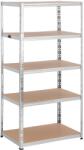 MSW Nagy teherbírású polc - 90 x 60 x 180 cm - 5 x 175 kg - Szürke (MSW-STSH-36)
