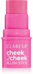 Claresa Cheek 2 Cheek krémes arcpirosító stift árnyalat 01 Candy Pink 6 g