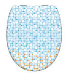 SCHÜTTE WC ülőke MOSAIK BLAU-ORANGE | Duroplast, Soft Close