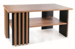 Signal Evita Modern Laminált Dohányzóasztal Artisan Tölgy Fekete Bordázott Dizájn (EVITADAC)