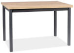 SIGNAL MEBLE Adam 120 Artisan Tölgy Étkezőasztal Laminált Fekete Vázzal (ADAMDAC120)