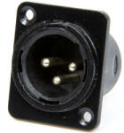 Thunder Germany XLR-562 XLR papa beépíthető aljzat, D ház, fekete (2, 5 x 3 cm)