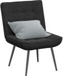 vidaXL fekete bársony pihenőfotel 64 x 74 x 84 cm (4012322)