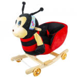  Babahinta, Méhecske, kerekekkel és zenével, 1-3 éves korig, 68x28x53 cm, Piros/fekete (TOYS-DRY-8103)