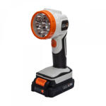 ROMPROFIX Lanterna Vulcan, 9 led-uri de 30 lm, cap rotativ, curea de mana, tensiune 20V (VJL12)