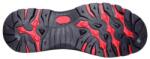 Romprofix Pantofi de piele intoarsa Lahti Pro, clasa de siguranta S1PSRA, bombeu metalic rezistent la soc, talpa de cauciuc, negru rosu (L3041044)