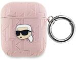 Karl Lagerfeld Monogram Karl Head tok AirPods 1/2-hez - rózsaszín