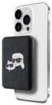 KARL LAGERFELD Powerbank induktív KLPB5FPGKSKCHK 16W 5000mAh fekete/fekete Karl& Choupette fejcsap MagSafe