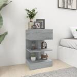 vidaXL 2 db szürke sonoma színű szerelt fa éjjeliszekrény 40x35x65 cm (816044)