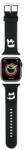Karl Lagerfeld 3D gumi Karl& Choupette Heads szíj Apple Watchhoz 38/40/41mm - fekete