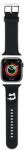 Karl Lagerfeld 3D gumis fejszíj Apple Watchhoz 38/40/41mm - fekete