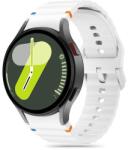 Tech-Protect szilikon sportszíj Samsung Galaxy Watch 4 / 5 / 5 Pro / 6 / 7 / FE telefonhoz - fehér