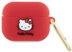 Hello Kitty szilikon 3D Kitty Head tok AirPods Pro-hoz - fukszia