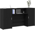 vidaXL recepciós pult fekete tölgyszínű 200x50x103, 5 cm szerelt fa (3324215)