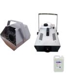  Lufigép csomag, 5 l-es lufifolyadék és professzionális füstgép, IdeallStore®, rozsdamentes acél, távirányítóval