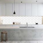 Wallplex Konyhai hátfal Wallplex falburkoló Fehér Hexagon 60x300cm (WPLUS-0010-300)