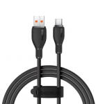 Baseus Pudding USB-A to USB-C adatkábel, töltőkábel, fekete (100W, 5A, 2m, P10355703111-01)