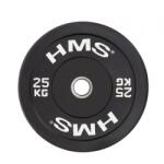 HMS Gumírozott súlytárcsa Bumper Plate 25 kg/51 mm HMS BBR25 Súlytárcsa