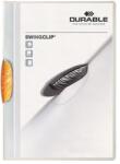 DURABLE Gyorsfűző, klipes, A4, DURABLE Swingclip® 30 , narancs (226009) - molnarpapir