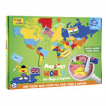Imagimake Puzzle Educativ din Spuma EVA - Harta Lumii cu Steaguri si Capitale (MP14USA)