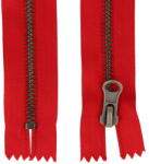  Fém cipzár zárt #5T0-V 18 cm antik ezüst fogazat - Piros 148