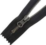  Fém cipzár zárt #5T0-V 18 cm antik ezüst fogazat - Fekete 332