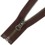  Fém cipzár nyitható #5T0-V 65 cm antik ezüst fogazat - Sötétbarna 304