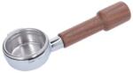 Heavy Tamper Portafilter 2 naked 58 mm cu mâner din lemn nuc