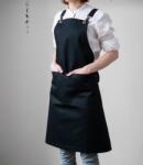Lázeňská káva Șorț Barista cu curele negru