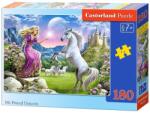 Castorland Puzzle Castorland din 180 de piese - Prietenul meu unicorn (B-018024) Puzzle