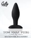 Guilty Toys Dop Anal Tom, Silicon, Negru, 9 cm, Guilty Toys