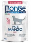 Monge Monoprotein Sterilised Cat Paté Beef - пауч за кастрирани котки в зряла възраст с телешко и картофи - 85 гр, Италия - 3741