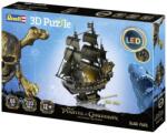 Revell Пъзел, Revell, Карибски пирати, Черната перла с LED осветление 3D, 293 части