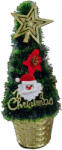 NOVOKIDS Brad artificial de Craciun NOVOKIDS Mini Christmas Tree, Pentru casa si birou, Cu decoratiuni si suport incluse, Coroana bogata, Inaltime 35 cm, Pom de Craciun, Ecologic, Verde Natur (NKMINICHRTNATGRE