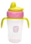 NOVOKIDS Biberon cescuta pentru copii cu maner detasabil si capac Cangaroo Sippy Cup PINK XXL , 6 luni+, 270 ml, 9 masuri, pentru apa, lapte si ceai, Roz (BIBSPCUPPINKXXL270)