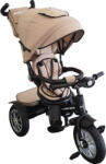 Baby Care Tricicleta cu copertina Baby Care Turbo Bike , Cu far luminos, Roti din cauciuc, Pozitie somn, Pedale si maner pentru parinti, Scaun reversibil cu rotatie 360 grade , Cadru metalic, Dimensiuni 110X60X