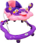 NOVOKIDS Premergator Reglabil in 3 Trepte NOVOKIDS Happy Duck , cu roti din silicon, Ratusca, Pliabil, 8 Roti, Cu Melodii, Mov (NKHPYDUCKPRPLE)