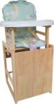 NOVOKIDS Scaun de masa pentru copii si bebe transformabil in masuta NOVOKIDS Wooden Table Chair, Din lemn masiv, Centura de siguranta, Sezut comfortabil detasabil, masuta detasabila, Verde (NKWOODTBLCHRGREEN) Scaun de masa bebelusi, inaltator